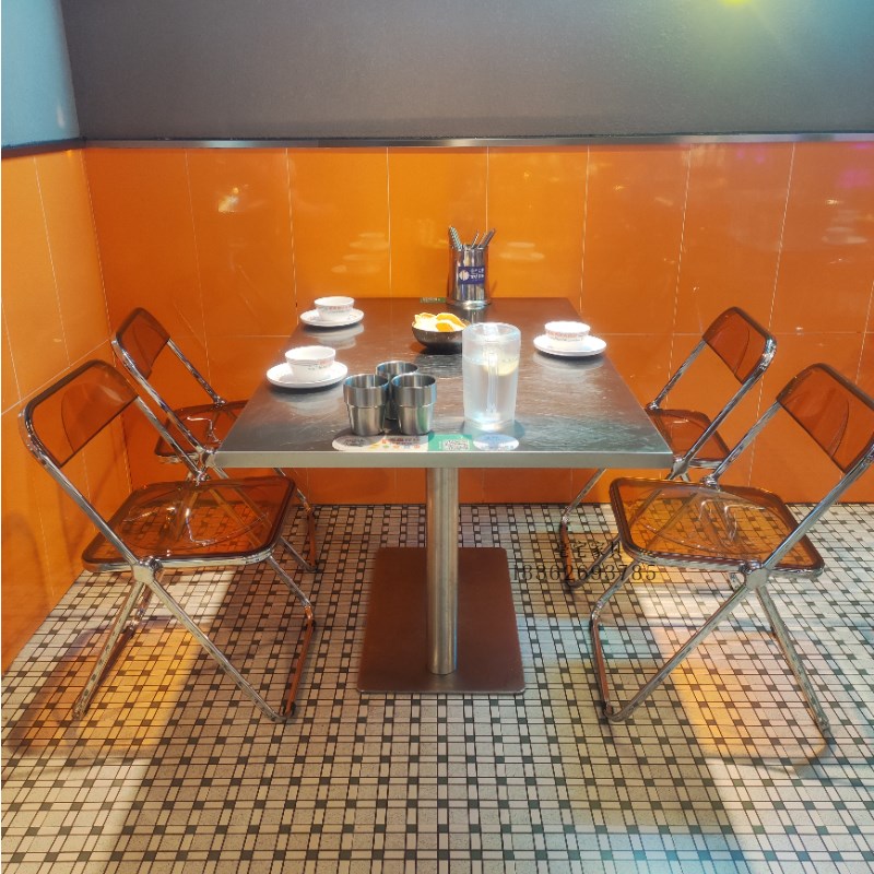 东南亚风格餐厅小吃店不锈钢餐桌椅商用泰式大排档餐饮烧烤店桌子