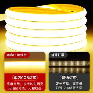 led客厅家用灯带220v暖光室内吊顶卧室氛围带自粘超亮线型软灯条