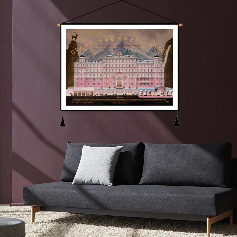 欧式布达佩斯大饭店油画布挂画墙布装饰画床头背景画玄关装饰画图片