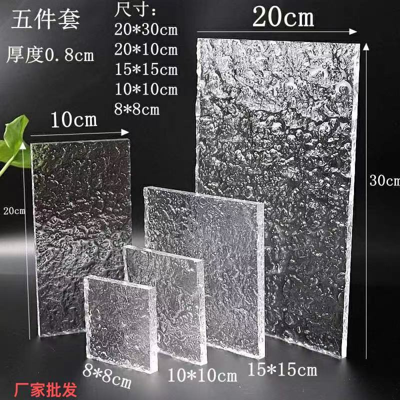 透明石头纹亚克力板广告屏风