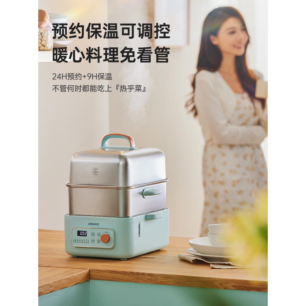 七彩炖叮当能能鲜蒸聚锅电蒸DZ10锅蒸炖锅多功家用隔水盅全自动蒸