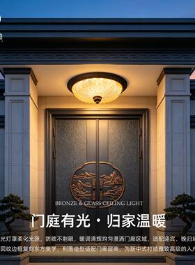 室外屋簷吸顶灯防水防虫自级高感入户灯别墅农门村建房大SYJYDXK1