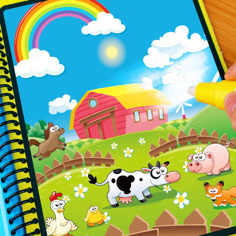 水绘画 反复使用神奇水画幼儿园益智儿童反复涂鸦水画册