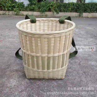 菊东篱艺下舞道具篓子藤编框子大号小采号文竹编蹈考背篓一