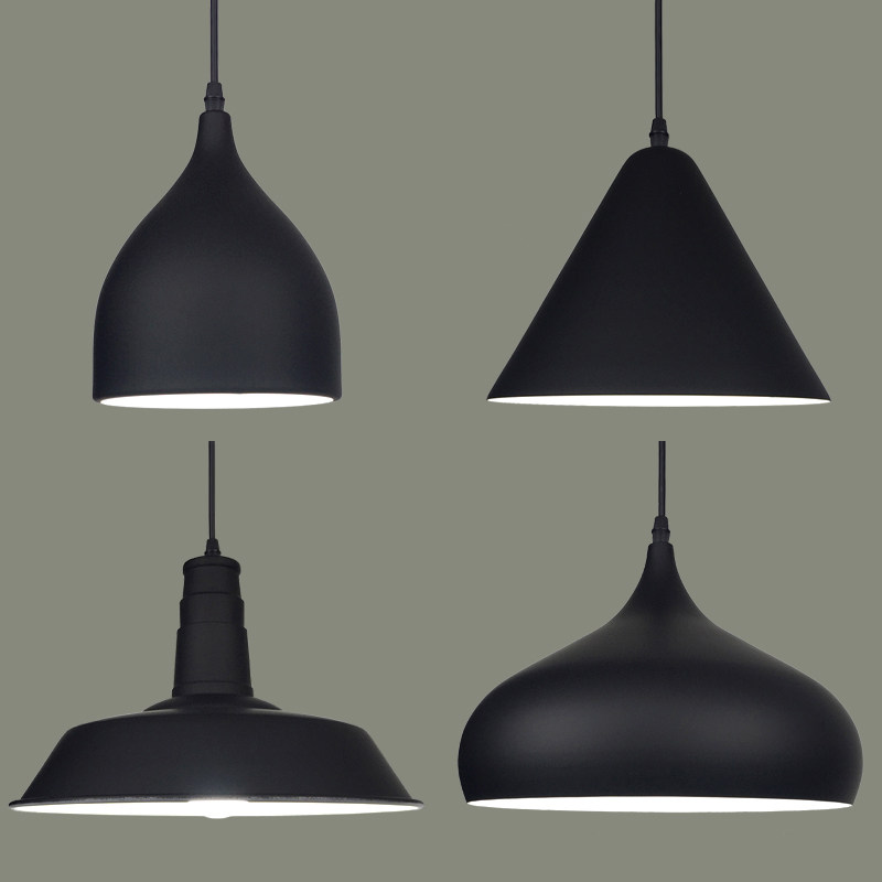 现代复古工业风网咖黑色灯罩奶茶店吧台单头商铺锅盖吊灯,家装灯饰光源,餐厅吊灯,淘宝优惠券,粉丝福利购,淘宝优惠卷