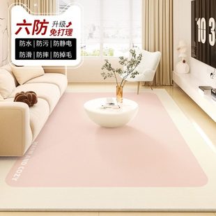 奶油风客厅地毯茶几毯防滑防摔高级感沙发地垫大面积防水 2024新款