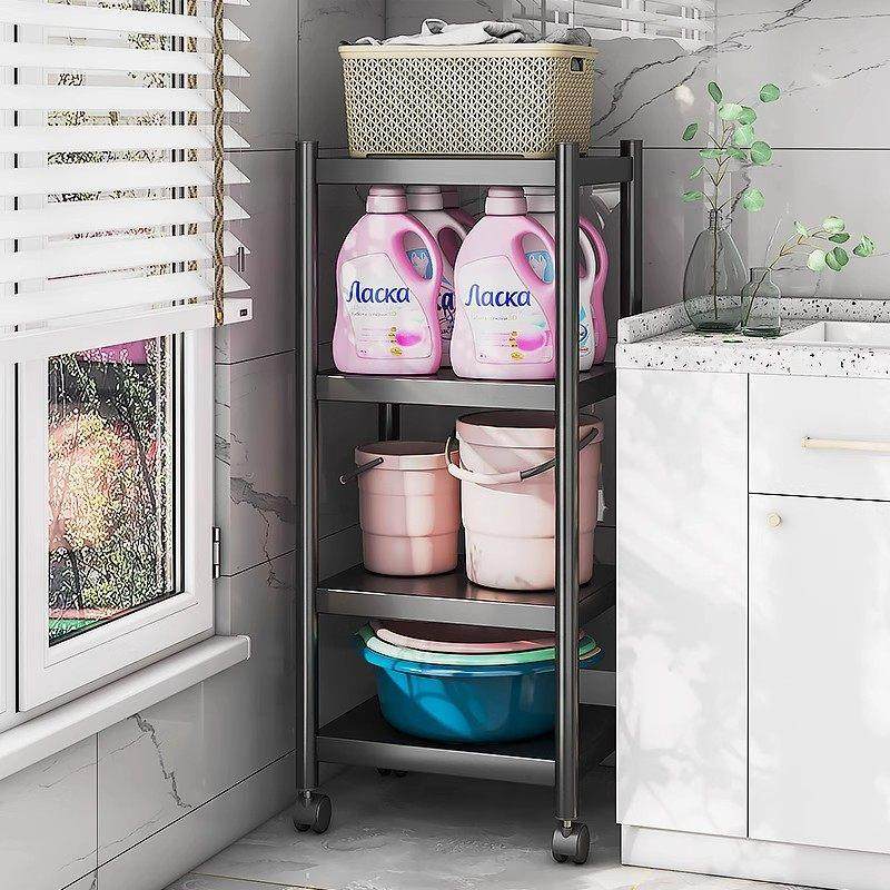 卫生间落地多层可移动置物架马桶侧边夹缝收纳架洗手间纸巾储物架,家庭/个人清洁工具,浴室角架/置物架,淘宝优惠券,粉丝福利购,淘宝优惠卷