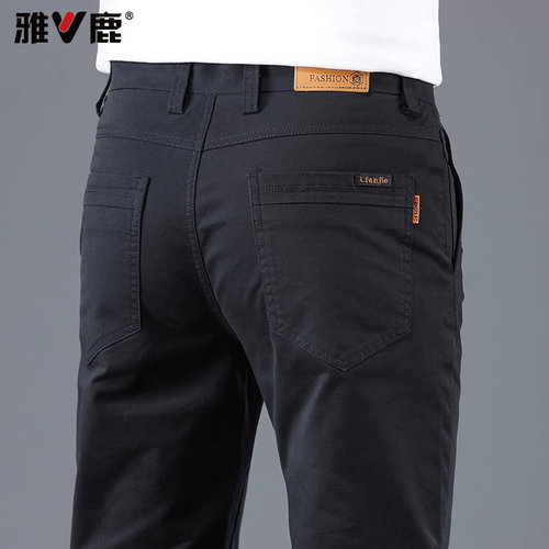 雅鹿纯棉高端休闲裤男2025冬季