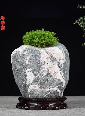 石天泰山石原石笔筒花盆摆件然花纹敢靠当山办75170公室书房客厅
