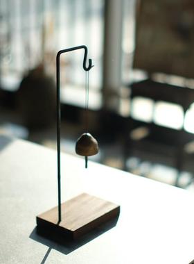 东际器物侘CAY寂风铛摆件手挂工锻造铁铃艺桌面挂架民宿茶装室饰