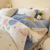 加厚秋冬奶绒被套单件20X2030珊瑚丝绒绒里学生1宿2023.09.舍被套