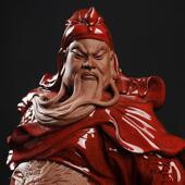 师徐景辉设计收大藏神D52 戴饰玉陶瓷 关公 308A堂像客厅品武财