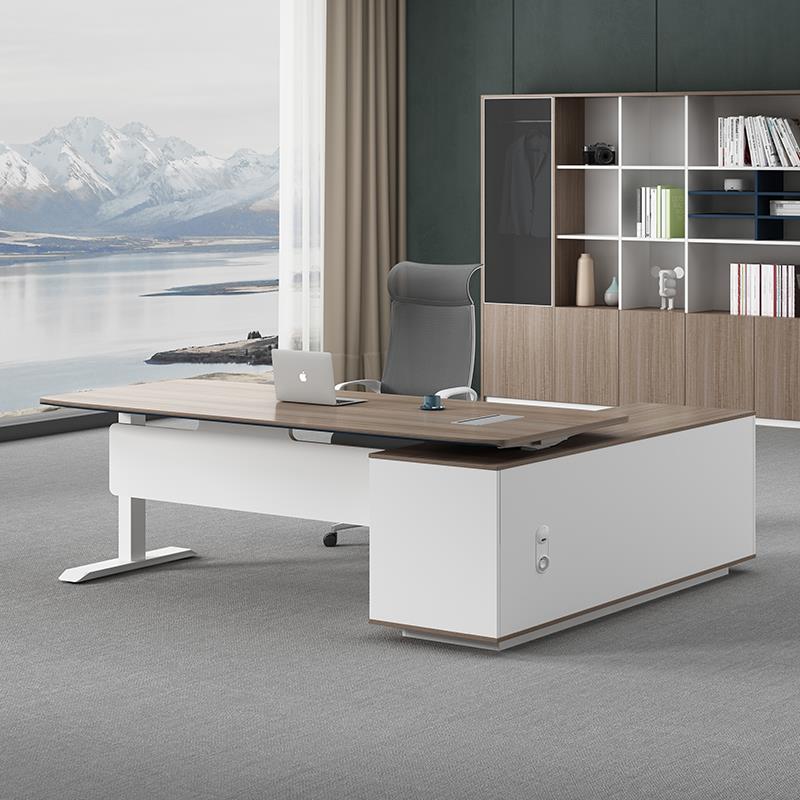 能双电机电动升桌电脑桌智书房办降公桌老板桌主管桌班台升降班台