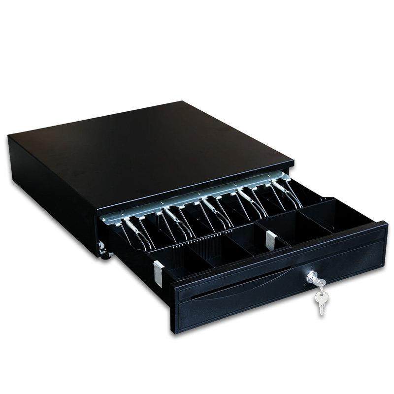 超市钱箱收银台收款箱收钱简柜抽屉收银机收钱箱现金钱盒子带锁商