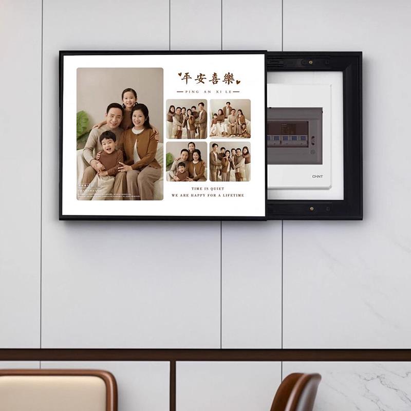 高电表箱相配电电表箱装箱饰画 画定制照片弱电箱空遮开 箱挡装饰