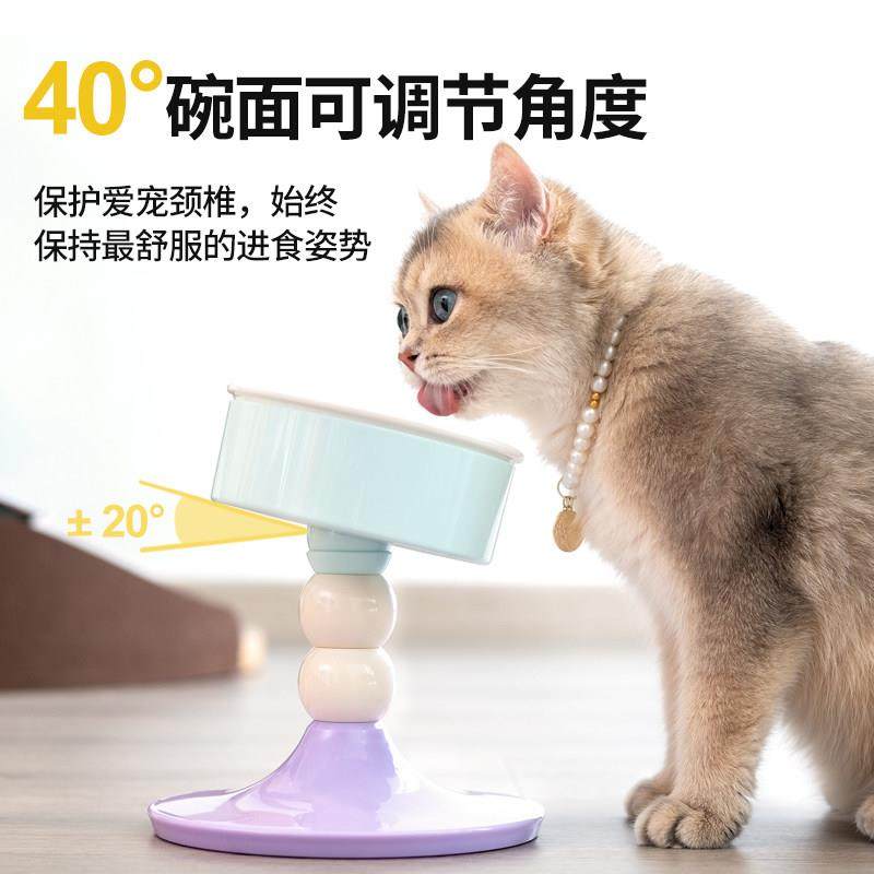 得宠T-026物可保喂 食碗调节高度角度猫碗狗碗护乐颈椎陶瓷猫食盆,宠物/宠物食品及用品,猫狗碗/慢食碗,淘宝优惠券,粉丝福利购,淘宝优惠卷