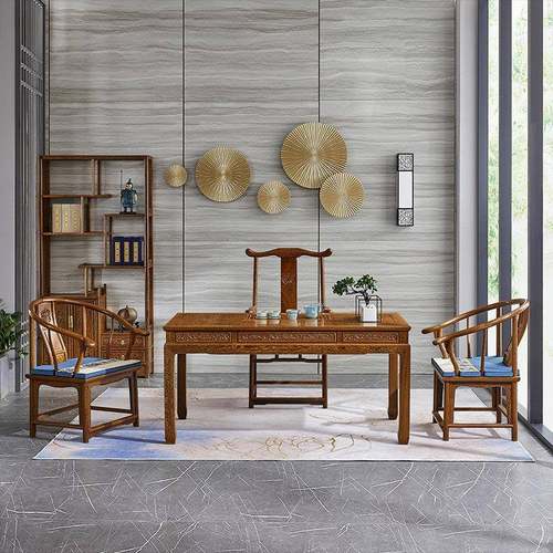 红木家俱式 全鸡翅木中茶桌功夫茶几实GYMJ88木茶泡台艺 彷古茶桌