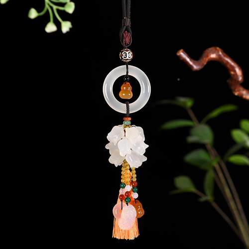 汽车挂级男高感件坠YZBB2024葫芦后照镜车内吊出入平安上档次车载