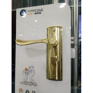 海蔓V PD土豪金色门锁室内房门锁把手诗执手锁纯 铜芯锁具包邮