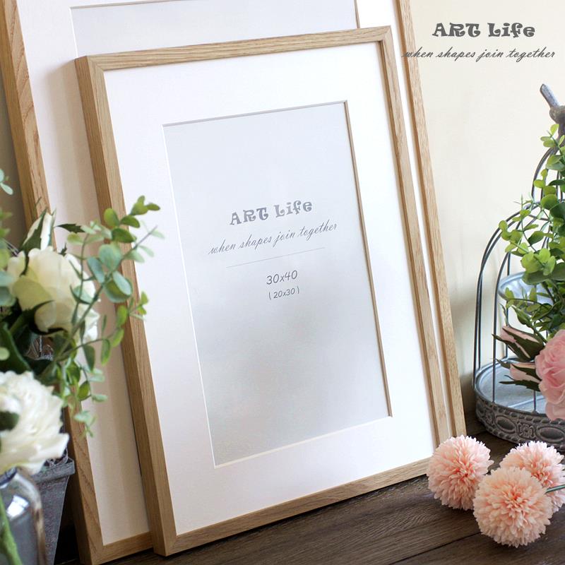 出1422口纯实木相框简约装饰画海报框挂墙20寸50*7木0/0*90/670橡