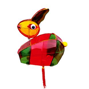 元宵中秋节花灯传统铁艺定制兔子灯笼纸灯装饰大白兔月兔成品立体