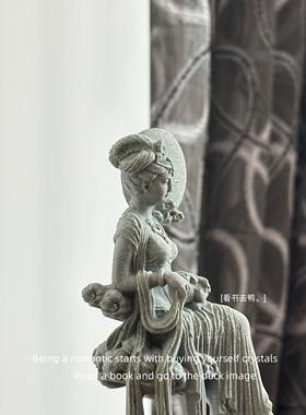 「玉魄东方开 嫦娥逐影来」中式阳台盆景装饰造景桌面摆件礼物