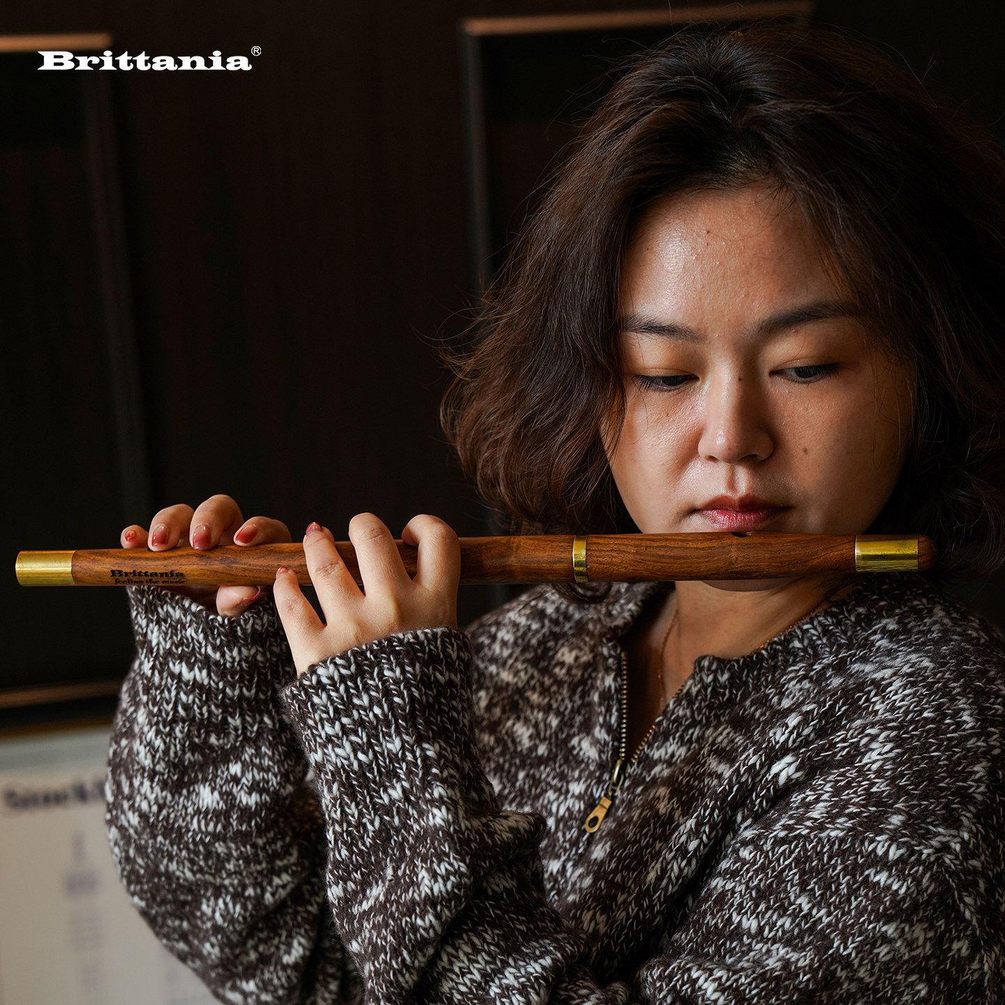 纯手工实木进口爱尔兰笛风笛横笛6孔高音木质竖笛哨笛冷门乐器