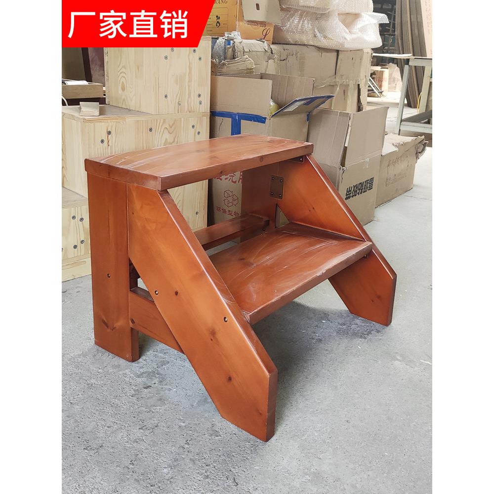 实木家用步梯踏步凳简易楼梯三步四步爬平台梯户外阳台IDR梯踏梯