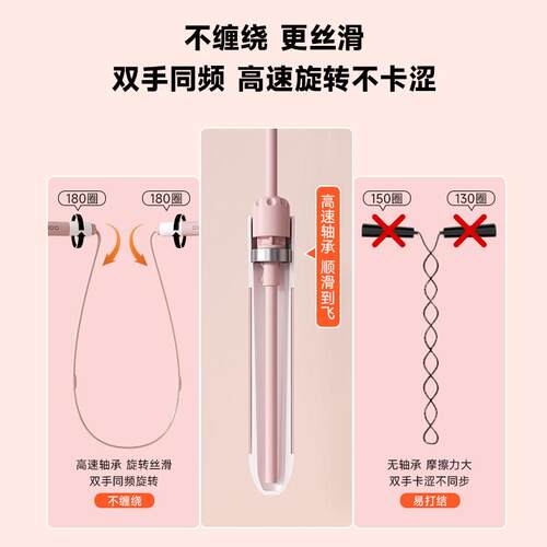 跳绳儿童小学生专钢用一年初中考试体打OOOUP中育竞速丝绳专子沙