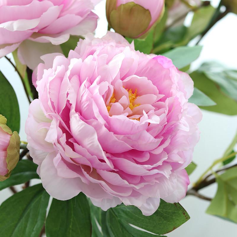 洛阳牡丹真花客厅饭厅玄件绢花装饰彷花塑料花LWJ摆餐桌摆关设花