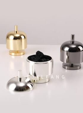 一匚现代轻奢金属无火香薰摆件 样板间售楼部会所卧室玄关装饰品