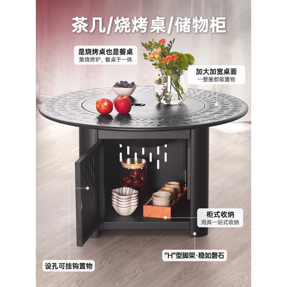 院烧烤家用木庭炭烧烤炉取暖器户外烤室火外ONH围桌炉别墅围炉煮