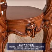 欧式 阳台花架实木落地多层花架室内复古深色客厅花盆架子双层花架