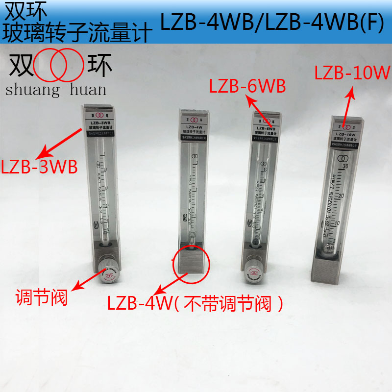 环玻璃转子流量计LZB-WB/WBF气体/液体浮子流量计微小量程