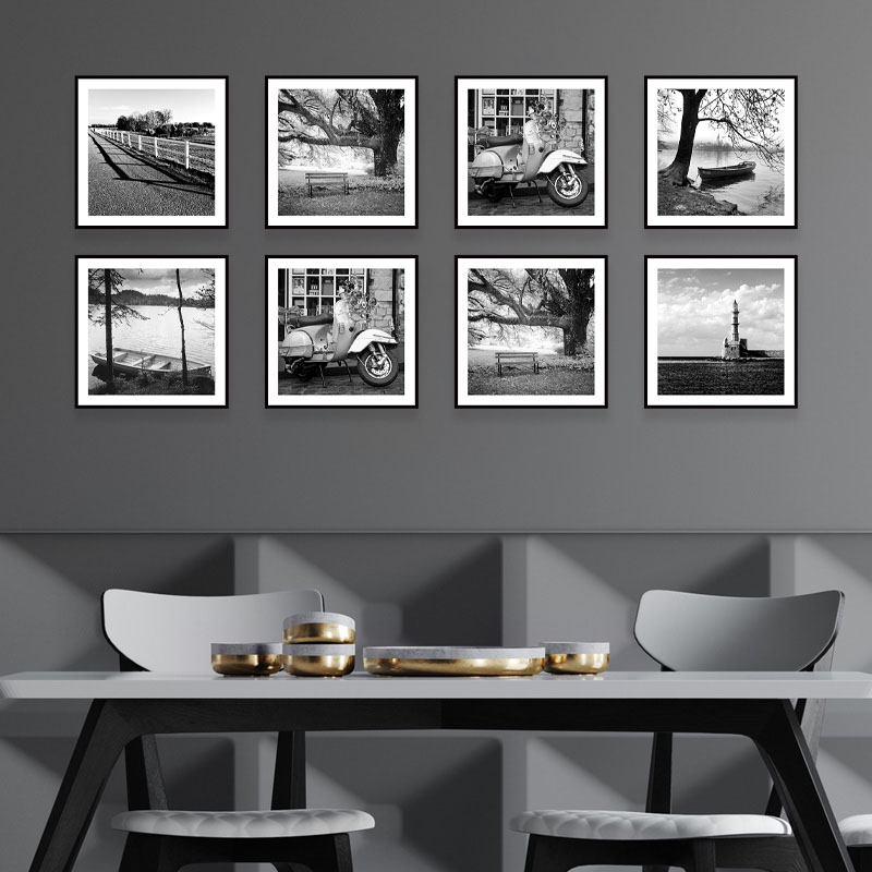 黑白艺术装饰画客厅沙发背景墙壁画现代简约工业风办公室挂画时尚