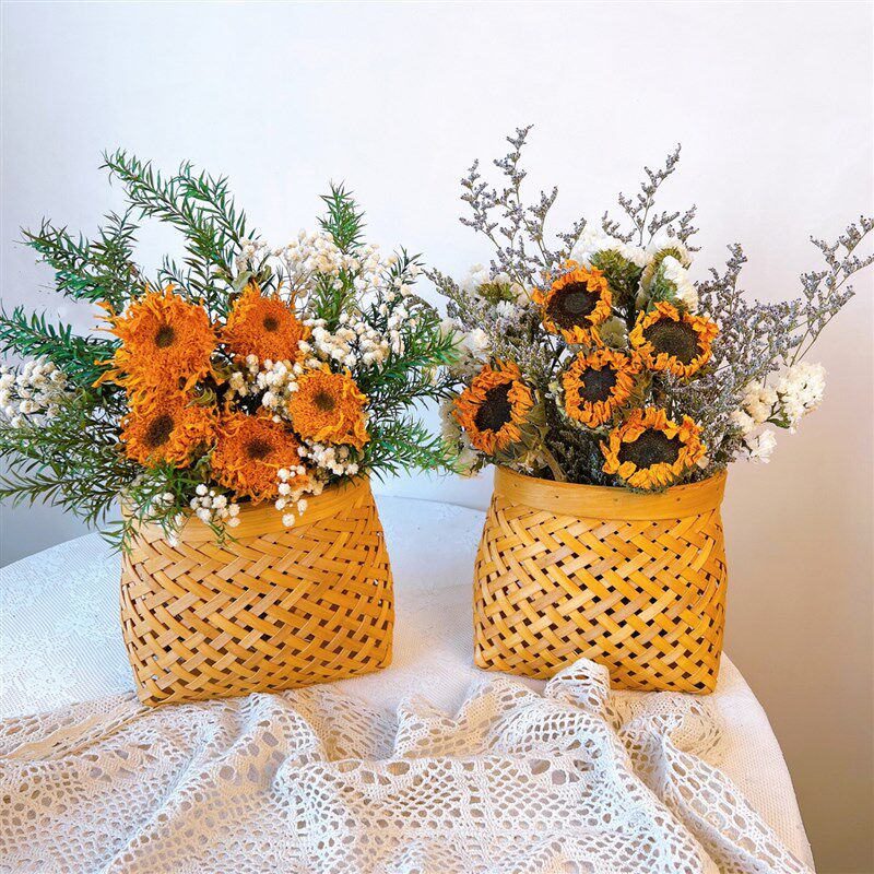 天然真花向日葵干花花束挂墙装饰壁挂插花客厅卧室家居in