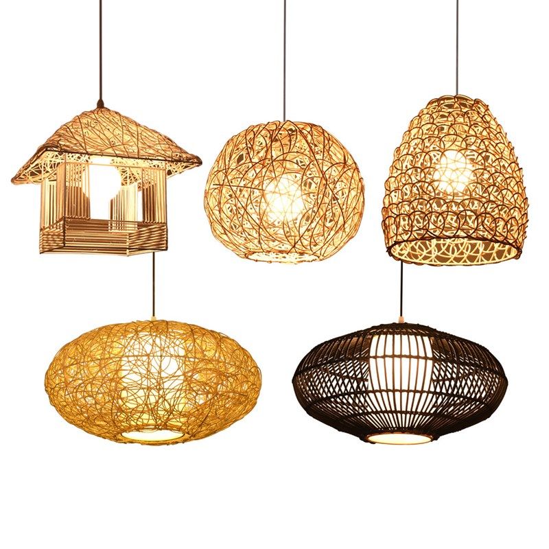 东南亚饭店单头阳台藤艺小吊灯餐馆创意鸟巢手工编织灯具,家装灯饰光源,酒店/宴会厅/餐饮吊灯,淘宝优惠券,粉丝福利购,淘宝优惠卷