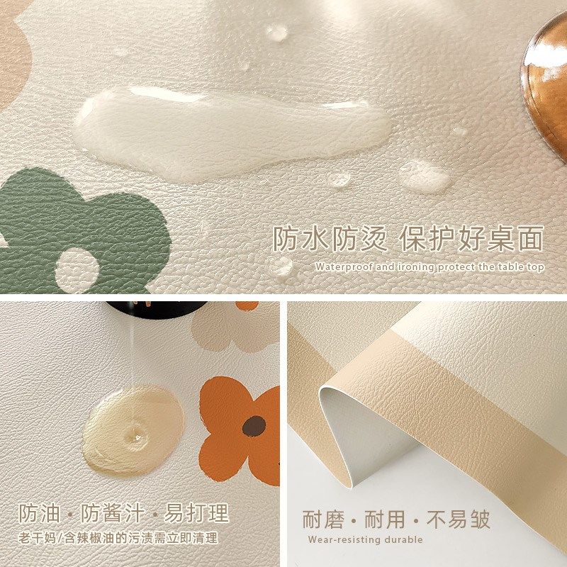 朵皮革桌垫餐桌垫防水防烫高级感in风饭桌桌布茶几垫桌面台布,居家布艺,桌布,淘宝优惠券,粉丝福利购,淘宝优惠卷