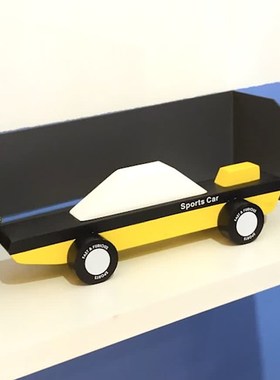 卡通汽车摆件现代家居儿童房间装饰卧室书房书柜桌面创意饰品摆设