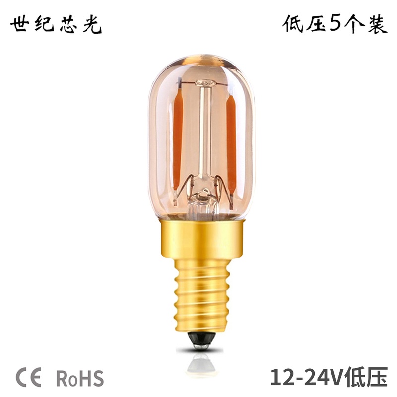 低电压小灯泡12V24V灯丝灯E12螺口T22迷你直流交流灯低压LED光源