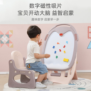 可擦磁性涂鸦x板幼儿写字板家用无尘白板宝宝小黑 儿童画板支架式