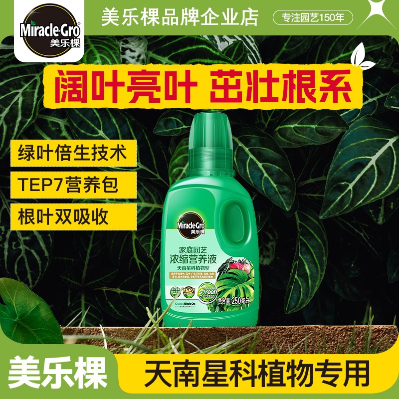 美乐棵天南星科营养液观叶植物海芋龟背竹专用土绿植室内盆栽肥料