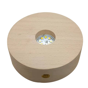 木质发光底座实木灯座LD小夜灯水晶球琉璃工艺品装饰触摸