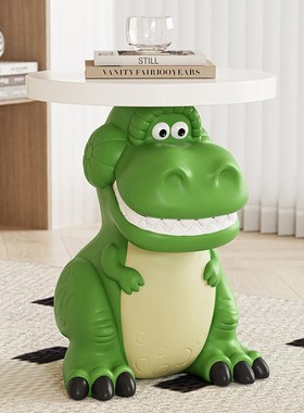 创意卡通抱抱龙存钱罐边几客厅房间装饰落地乔迁新居礼品