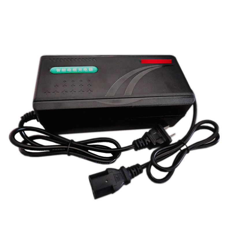 12伏电瓶充电器智能12V20AH32A45AH铅酸蓄电池充电机品字方孔插头