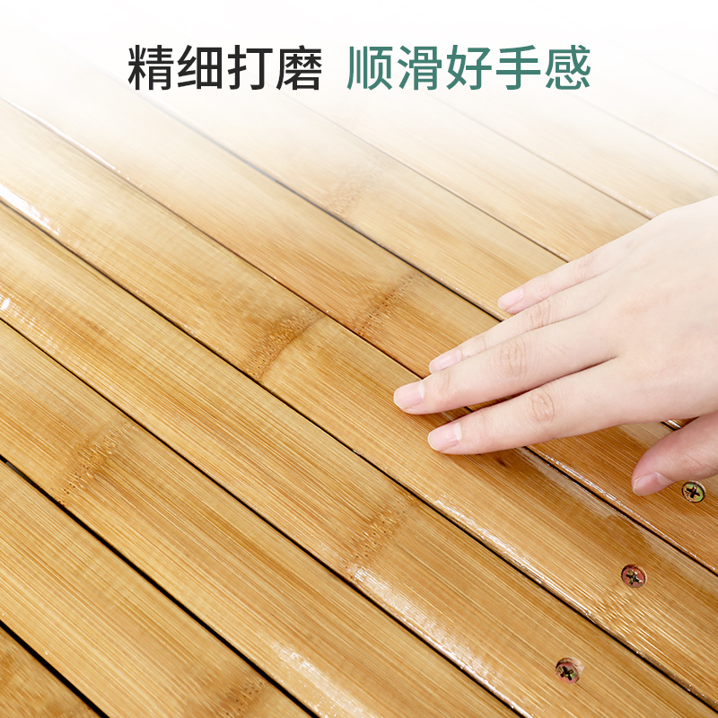 瑞仕达竹床折叠床单人午休午睡床家用实M木凉床租房硬板人