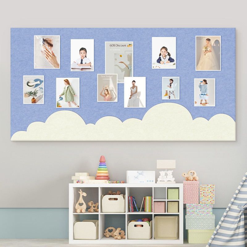 幼儿园毛毡墙贴软木板照片墙背景墙板题墙留言板挂墙家用记事便签