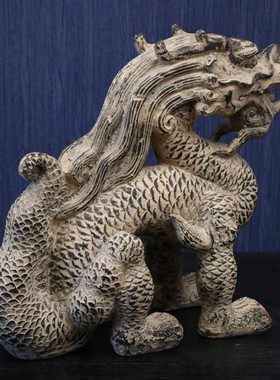 工艺摆件/中式酒店会所茶庄复古中国风格装饰祥龙摆件嘲风