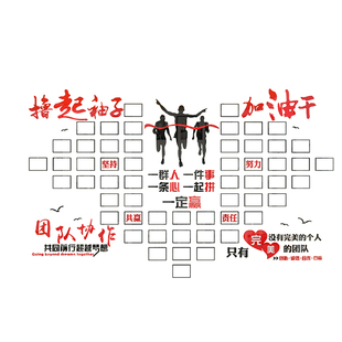 员工风采照片墙纸创意办公室墙面装饰企业文化团队精神标语墙