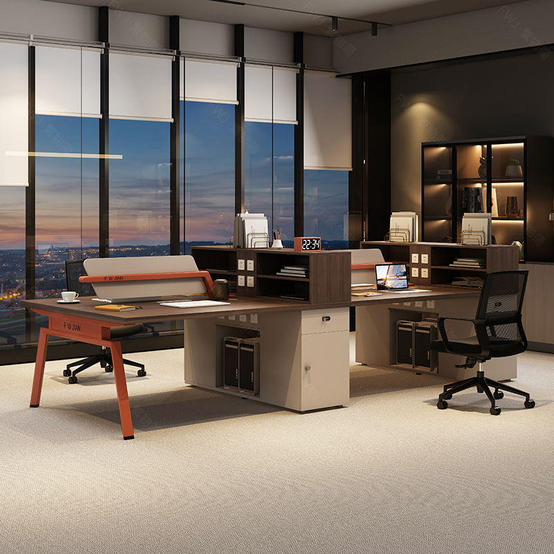 职员办公桌办公室工位四/人位员工位桌子现代电脑桌椅